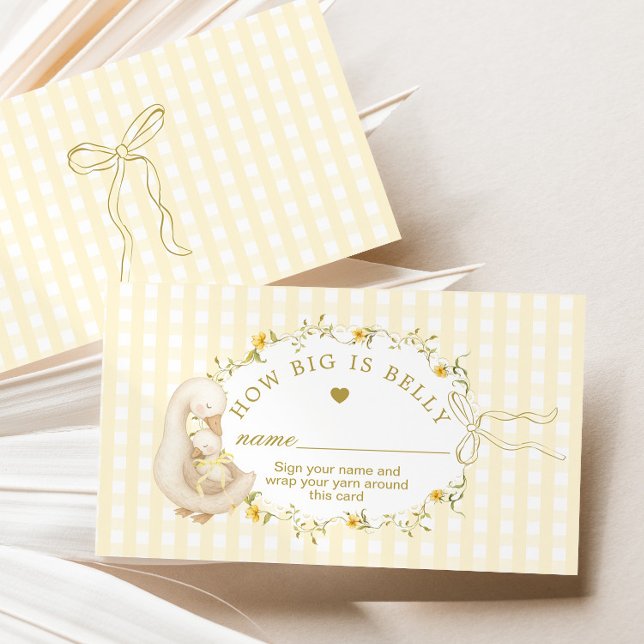 How big is mommys belly silly goose Gingham Begleitkarte (Von Creator hochgeladen)