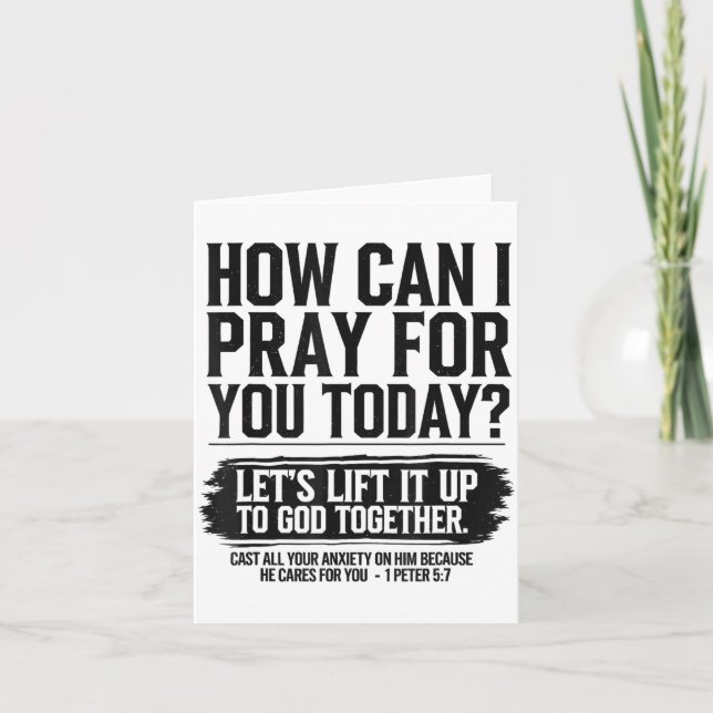 How Can I Pray For You Today Christian Bible Need  Karte (Vorderseite)