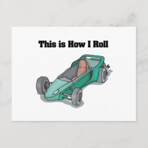 How I Roll (Gokart) Postkarte
