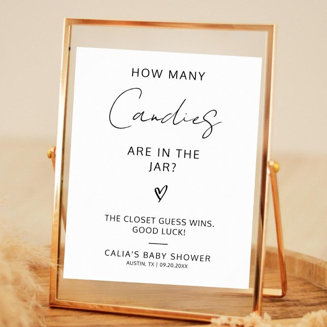How Many Candies Are In the Jar Baby Shower Game Poster (Von Creator hochgeladen)