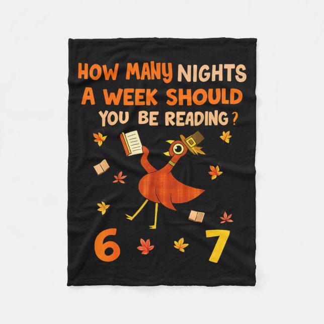 How Many Nights A Week Should You Be Reading 6–7 T Fleecedecke (Vorderseite)