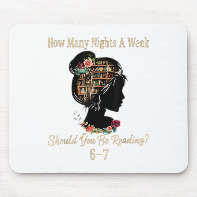 How Many Nights Reading 67 Funny Meme Six Seven Te Mousepad (Vorne)
