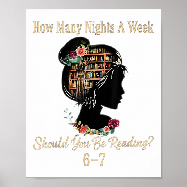 How Many Nights Reading 67 Funny Meme Six Seven Te Poster (Vorne)