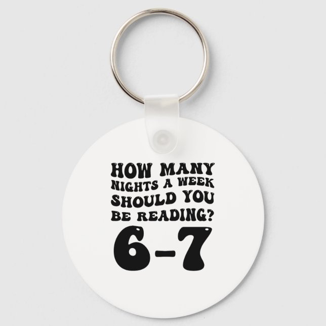 How Many Nights Reading 6 7 Funny Groovy Meme Quot Schlüsselanhänger (Vorderseite)