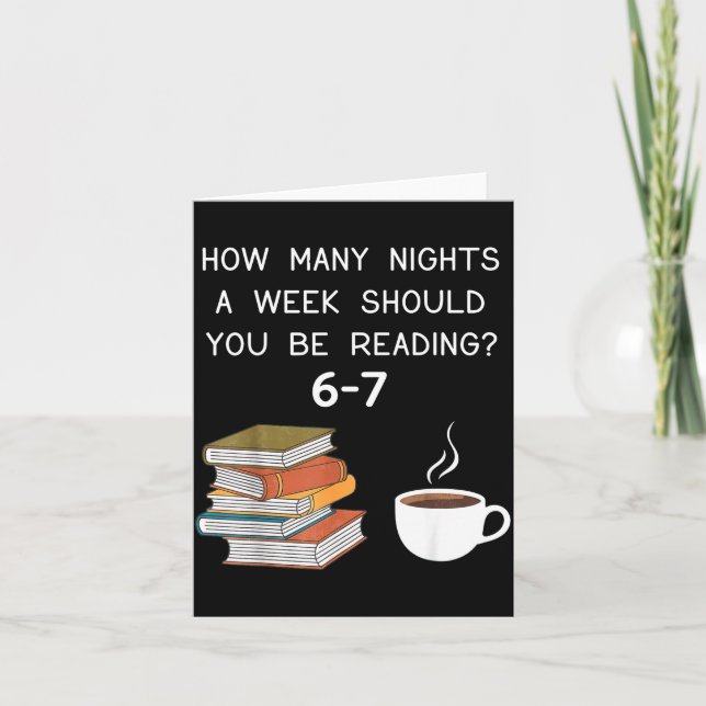 How Many Nights Should You Be Reading 6-7  Karte (Vorderseite)