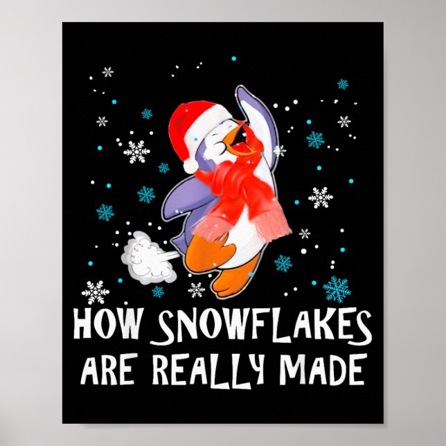 How Snowflakes Are Really Made Snowman Funny Chris Poster (Vorne)