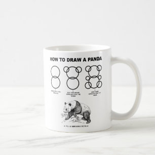 How to Draw a Panda Funny Mug Kaffeetasse