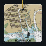 Howard Beach New York City Chart Keramikornament<br><div class="desc">Howard Beach, New York City NY Weihnachtsschmuck mit nautischen Diagramm gemacht.</div>