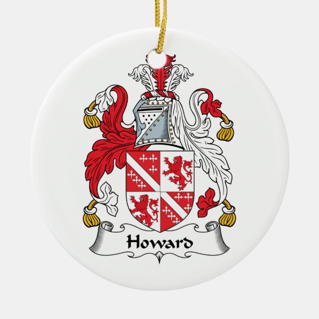 Howard-Familienwappen Keramikornament (Vorne)