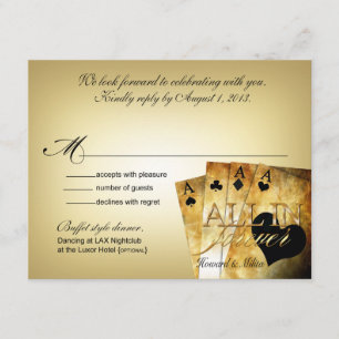 Howard & Milita Las Vegas Deluxe UAWG Response RSVP Karte