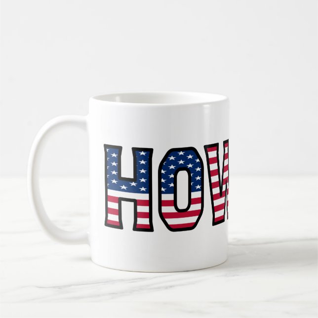 Howard Name Vorname USA styled Tasse Kaffeetasse (Links)