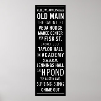 Howard Payne Subway Sign Poster