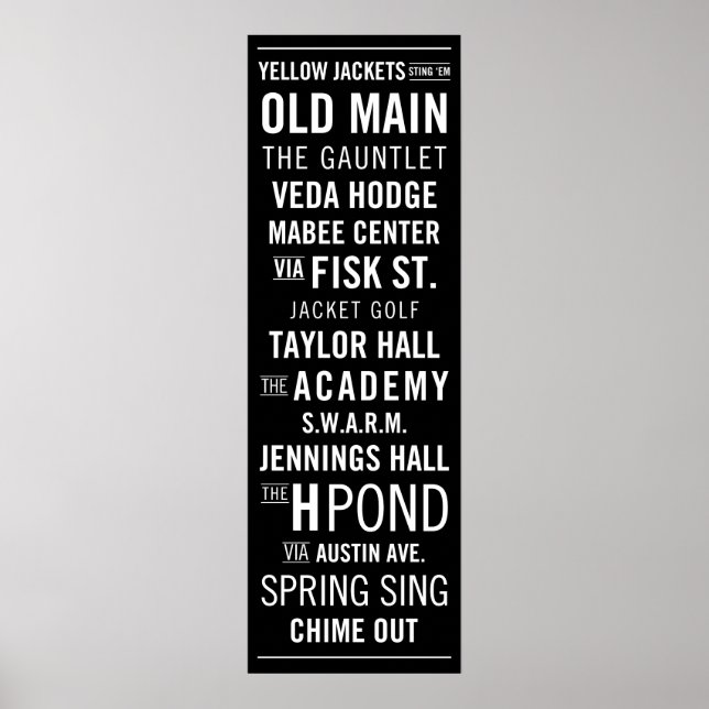 Howard Payne Subway Sign Poster (Vorne)