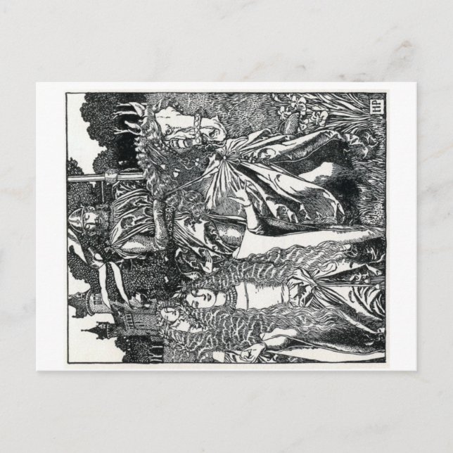 Howard Pyles "King Arthur" Postkarte (Vorderseite)