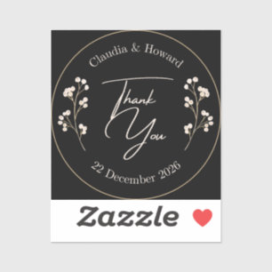 Howard und Claudia Vielen Dank Aufkleber