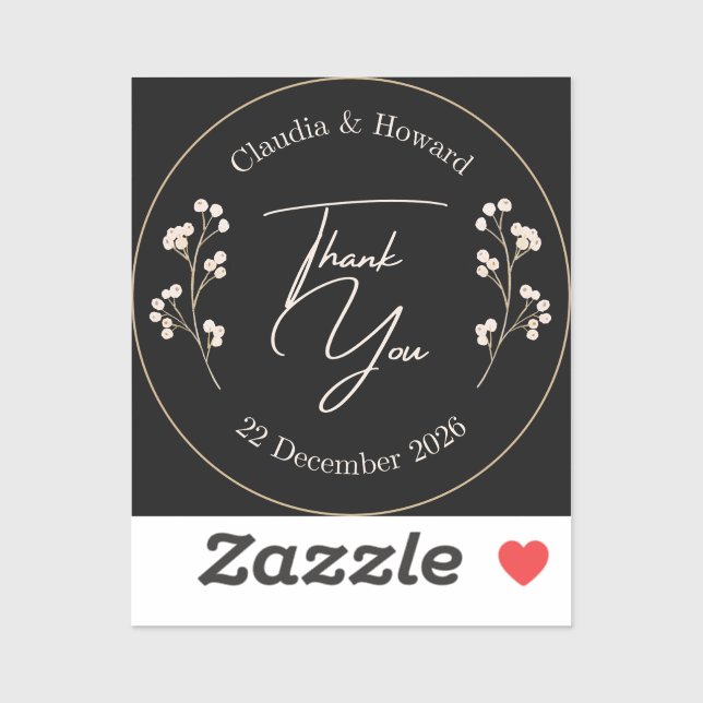 Howard und Claudia Vielen Dank Aufkleber (Blatt)