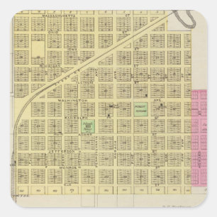 Howard und Grenola, Elk County, Kansas Quadratischer Aufkleber