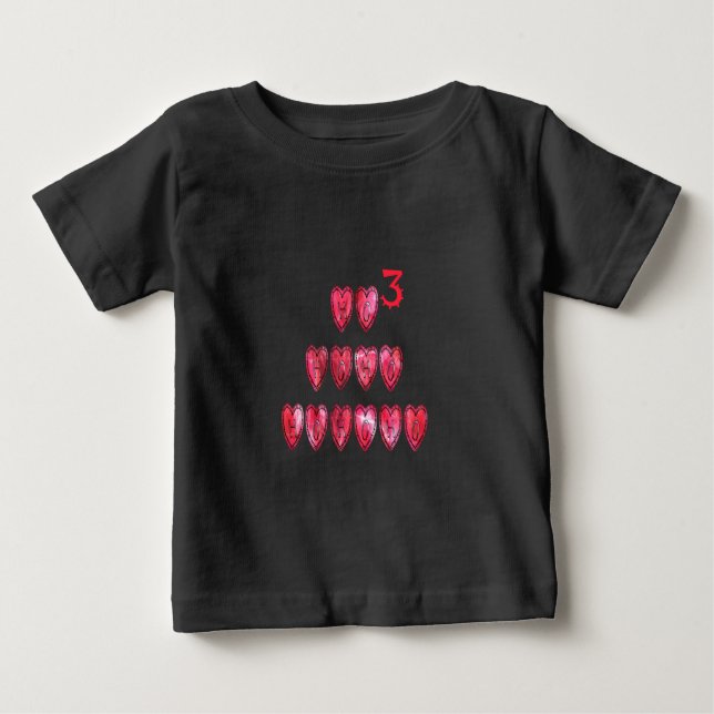 Howaro! Weihnachtsherzen Text Weihnachten Liebe de Baby T-shirt (Vorderseite)