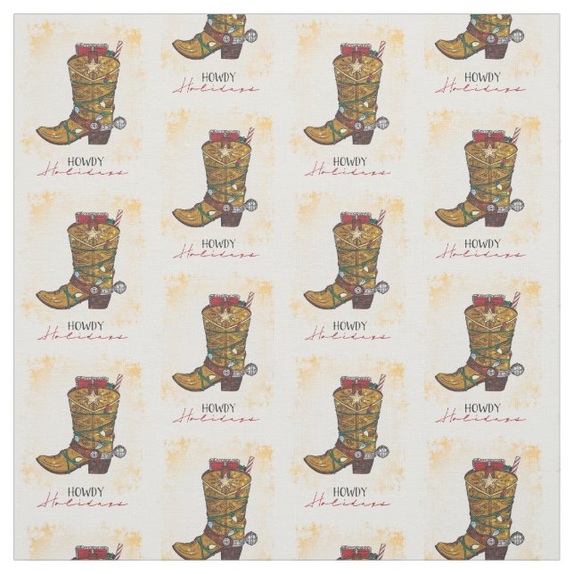 Howday Weihnachten Lights Cowboy Boot Stoff (Muster)