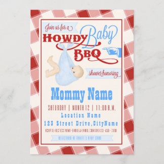Howdy Baby BBQ ! Invitation à la douche