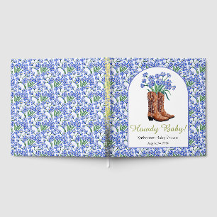 Howdy Baby Bluebonnets Cowboy Baby Dusche Gästebuch