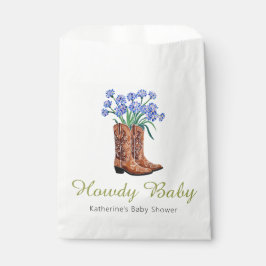Howdy Baby Bluebonnets Cowboy Baby Dusche Geschenktütchen