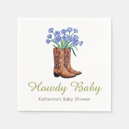 Howdy Baby Bluebonnets Cowboy Baby Dusche Serviette