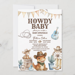 Howdy Baby Western Cowboy Baby Sprinkle Einladung