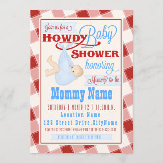 Howdy Baby Western Dusche Einladung