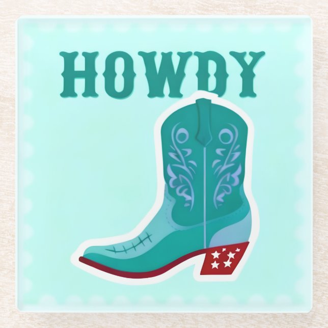 HOWDY Bar Glass Untersetzer (Vorderseite)