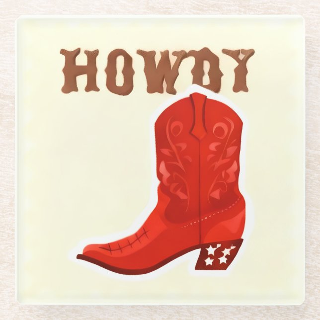 HOWDY Bar Glass Untersetzer (Vorderseite)