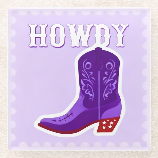 HOWDY Bar Glass Untersetzer (Vorderseite)