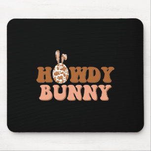 Howdy Bunny Oaster Country Western Mousepad