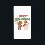 Howdy Christmas Cowboy Snowman Western Funny Adressaufkleber<br><div class="desc">Howdy Christmas Cowboy Snowman Western Funny</div>