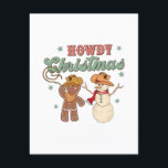 Howdy Christmas Cowboy Snowman Western Funny Begleitkarte<br><div class="desc">Howdy Christmas Cowboy Snowman Western Funny</div>