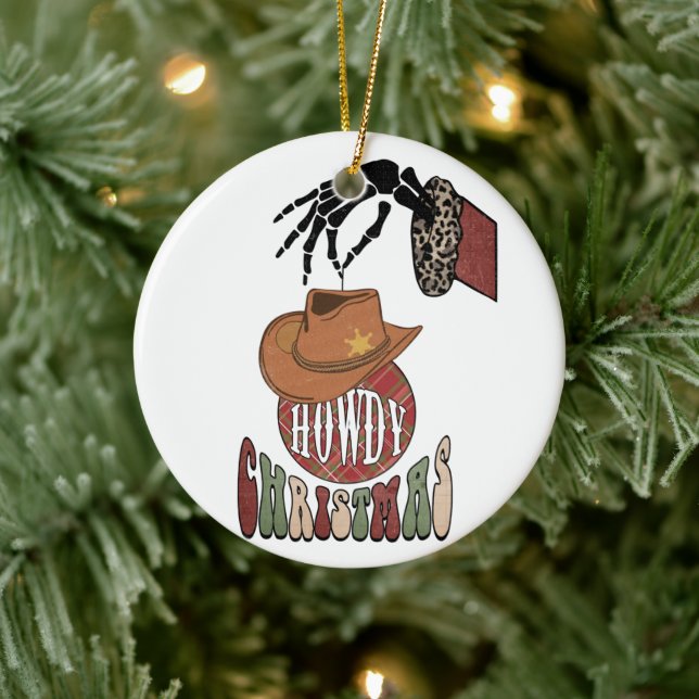 Howdy Christmas Keramik Ornament (Baum)