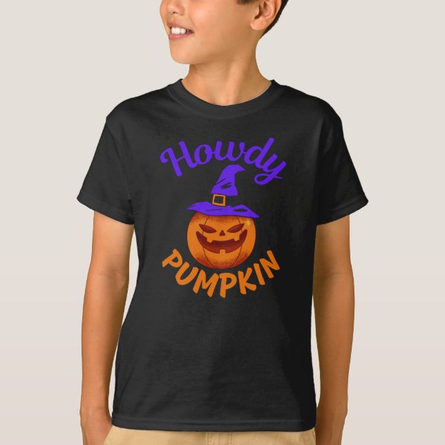 Howdy Citrouille Halloween T-Shirt (Devant)
