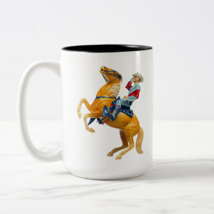Howdy Cowboy auf einem Pferd Zweifarbige Tasse