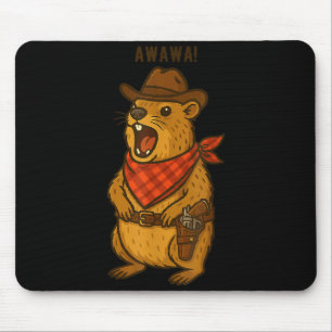 Howdy Cowboy Rock Hyrax Awawa Western Lustig _1  Mousepad