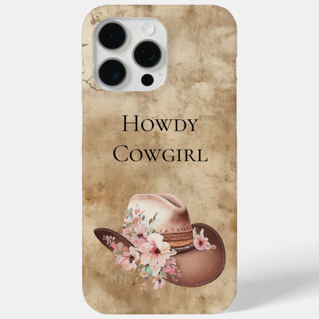 Howdy Cowgirl Pink Western Chic Case-Mate iPhone Hülle (Rückseite)