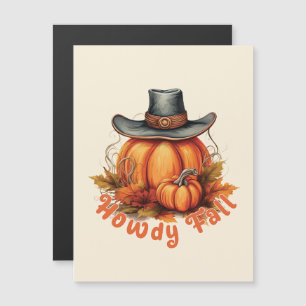 Howdy Fall - Rustikale Herbstwoben Magnetkarte