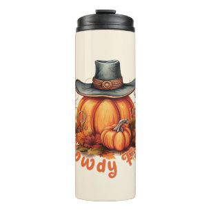 Howdy Fall - Rustikale Herbstwoben Thermosbecher