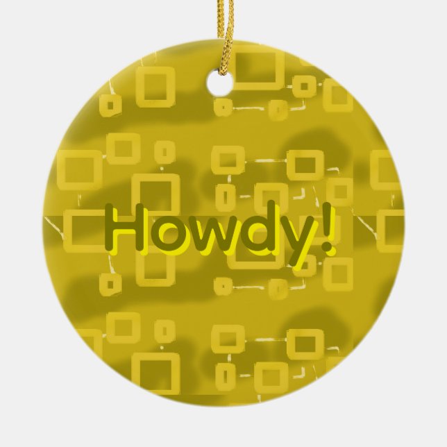 Howdy Geometric  Keramik Ornament (Vorne)
