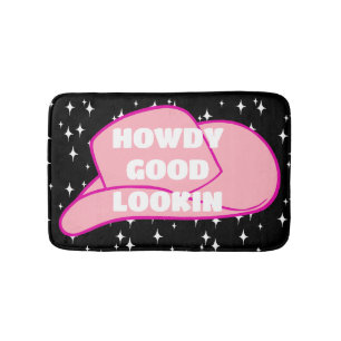 Howdy Good Lookin Rancher Cowboy Hat Black Badematte
