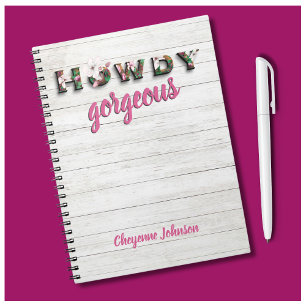 Howdy Gorgeous Country Western Chic Notizblock