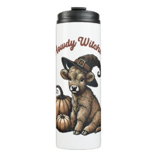 Howdy Hexen Halloween Highland Kuh Thermosbecher