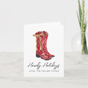 Howdy Holidays Western Weihnachten Karte