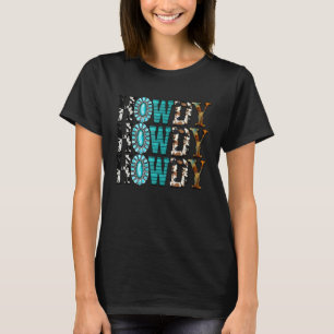 Howdy Howdy Howdy Gemstone Rodeo Western Cowhide T-Shirt