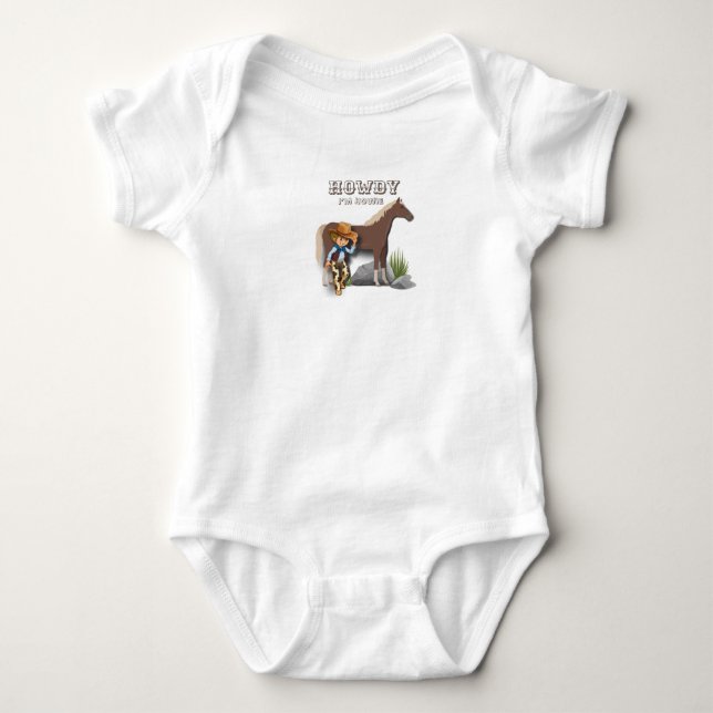 Howdy howies Baby zum ersten Geburtstag Baby Strampler (Vorderseite)