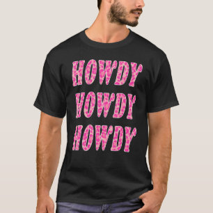 Howdy Leopard Print Western Country South Rodeo T-Shirt